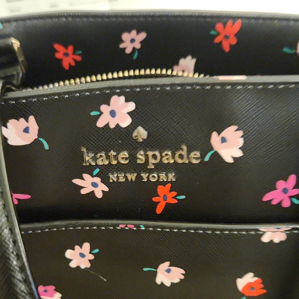 kate spade Black Floral Print Tote - Picture 8 of 16
